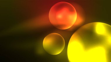 Neon parlayan daireler, sihirli enerji uzay ışığı konsepti, soyut arka plan duvar kağıdı tasarımı