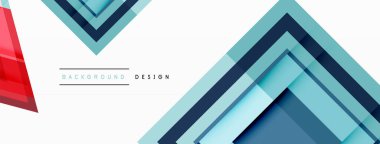 Geometrik şekiller, dinamik gölge efektli vektör tasarımı, kesin formların kesiştiği ve kesiştiği büyüleyici bir bileşim içerir.