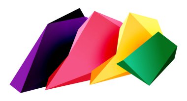 Vektör 3d düşük polimetrik üçgen geometrik tasarım elementleri