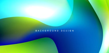 Soyut arkaplan renklerine sahip güzel sıvı şekiller