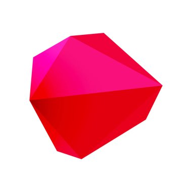 Soyut düşük polyester taş tasarımı. Geometrik 3d vektör tasarım ögesi