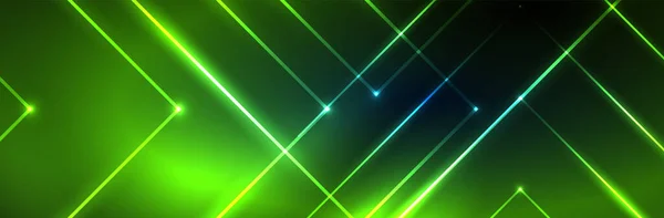 Błyszczące Neonowe Światła Ciemne Streszczenie Tła Niewyraźne Magiczne Światło Neonowe — Wektor stockowy