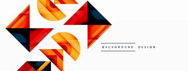 Visually Captivating Background Design Showcasing Dynamic Geometric Lines Triangles Squares — Stock Vector
