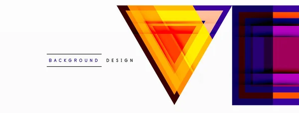 Abstraktes Vektordesign Verschmilzt Dreiecke Sechsecke Und Kreise Einer Harmonischen Komposition — Stockvektor