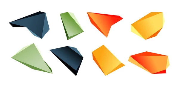 Vektor Alacsony Poli Háromszög Geometriai Tervezési Elemek — Stock Vector