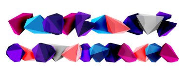 Düşük-polyester üçgenlerden inşa edilmiş geometrik üç boyutlu şekillere sahip modern ve şık bir arka plan, çağdaş tasarımlar için mükemmel.