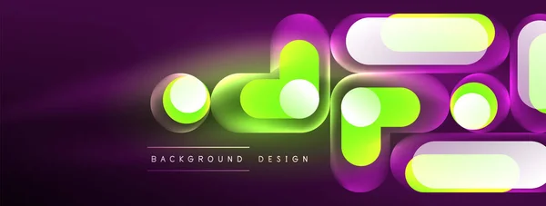 Abstraktní Pozadí Neonového Kruhu Šablona Pro Tapety Banner Prezentace Pozadí — Stockový vektor