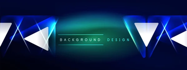 Neon Lights Hacking Geometric Background Virtual Reality Artificial Intelligence Concept — Stock Vector