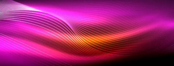 stock vector Glowing neon wave abstract background - vibrant, luminescent waves pulsate in a captivating and electrifying display