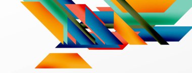 Minimum geometrik soyut arkaplan. Dinamik 3D çizgi kompozisyonu. Duvar kağıdı, afiş, arkaplan veya iniş için moda tekno iş şablonu