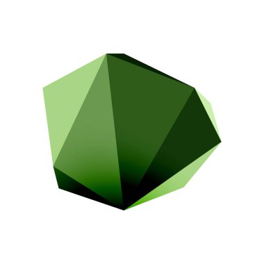 Soyut düşük polyester taş tasarımı. Geometrik 3d vektör tasarım ögesi