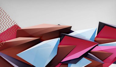 3 boyutlu üçgen vektör soyut arkaplan. Duvar kağıdı, afiş, arkaplan, iniş sayfası, duvar sanatı, davetiye, baskılar için iş veya teknoloji tasarımı