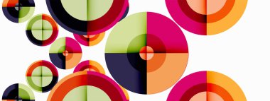 Gölgeler ile çevreler küçük geometrik bileşim soyut arkaplan