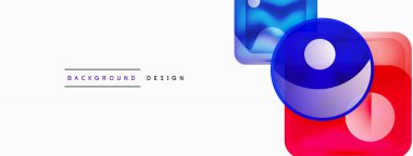 Soyut arkaplan tasarımı titizlikle hazırlanmış vektör bileşiminde parlak cam geometrik şekiller sergiliyor.