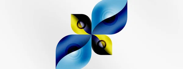 Векторний Абстрактний Геометричний Фон Концепція Пелюсток Квітів Techno Дизайн Шпалер — стоковий вектор