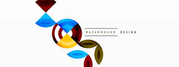 Cerchi Colorati Sfondo Astratto Design Tech Carta Parati Banner Sfondo — Vettoriale Stock