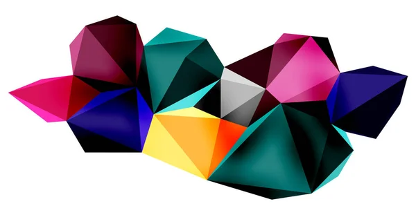 Стильный Современный Абстрактный Фон Геометрическими Фигурами Построенными Низкополюсных Треугольников Идеально — стоковый вектор