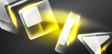 Neon hız oku ve çizgi arka planı şekillendirir. Parlak arka planlı yüksek teknoloji konsepti. Karanlıkta parlayan ışık efekti