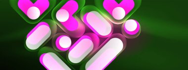 Neon dairesi soyut arkaplan. Duvar kağıdı, afiş, sunum, arkaplan şablonu