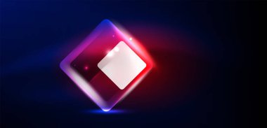 Neon hız oku ve çizgi arka planı şekillendirir. Parlak arka planlı yüksek teknoloji konsepti. Karanlıkta parlayan ışık efekti