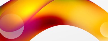 Fluid abstract background. Liquid color gradients composition. Round shapes and circle flowing design for wallpaper, banner, background or landing