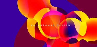 Spheres and circles abstract background, trendy colorful design. Vector Illustration For Wallpaper, Banner, Background, Card, Book Illustration, landing page