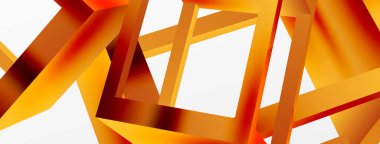 3 boyutlu küp vektör geometrik arkaplanı şekillendirir. Duvar kağıdı, afiş, arkaplan veya iniş için moda tekno iş şablonu