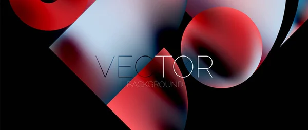 Geometric Abstract Panorama Wallpaper Background Shapes Circles Metallic Color Geometric —  Vetores de Stock