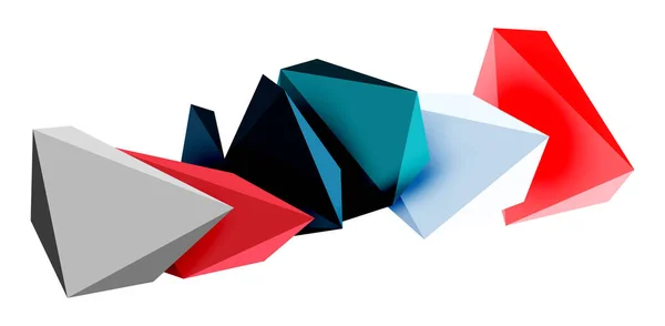 Low Poly Triangle Design Elements Geometric Concept Banner Background Wallpaper — Stock Vector