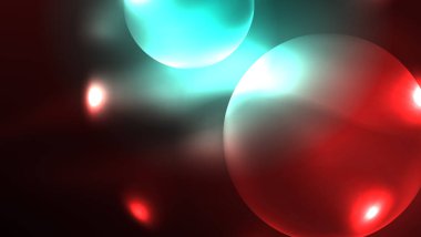 Neon parlayan daireler, sihirli enerji uzay ışığı konsepti, soyut arka plan duvar kağıdı tasarımı