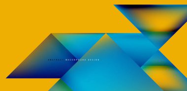 Akışkan gradyan renklerle dinamik üçgen tasarımı soyut arkaplan