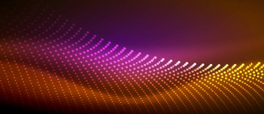 Pürüzsüz bir neon dalgası içeren parlak ve şık bir tasarım. Karanlık bir arkaplanda parlıyor. Her projeye modern ve keskin bir dokunuş eklemek için mükemmel.