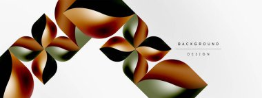 Vektör soyut geometrik arkaplan. Tekno çiçek yaprakları konsepti. Duvar kağıdı ya da doku tasarımı, parlak poster, afiş, broşür