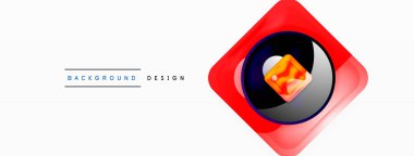 Soyut arkaplan tasarımı titizlikle hazırlanmış vektör bileşiminde parlak cam geometrik şekiller sergiliyor.