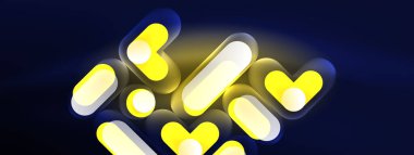 Parlak yuvarlak şekiller soyut arkaplan. Duvar kağıdı, afiş, sunum, arkaplan şablonu