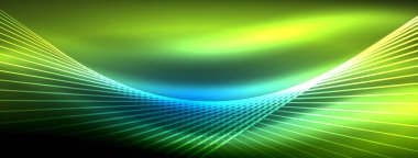 Neon ışıklı çizgi vektörleri: canlı renkler, parlak çizgiler. Neon tabelalardan esinlenerek büyüleyici bir tasarım. Web siteleri, reklamlar ve daha fazlası için elektrik enerjisi