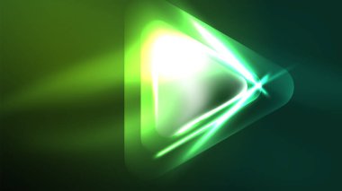 Dijital Neon Soyut Arkaplan, Üçgenler ve Işıklar Geometrik Tasarım Şablonu