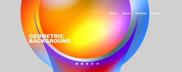 Trendy Simple Circle Gradient Abstract Background Vector Illustration Wallpaper Banner — 스톡 벡터