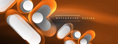 Parlak yuvarlak şekiller soyut arkaplan. Duvar kağıdı, afiş, sunum, arkaplan şablonu