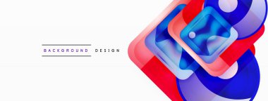 Soyut arkaplan tasarımı titizlikle hazırlanmış vektör bileşiminde parlak cam geometrik şekiller sergiliyor.