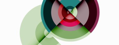 Gölgeler ile çevreler küçük geometrik bileşim soyut arkaplan