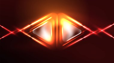 Karanlıkta ışık efektli tekno neon üçgenler