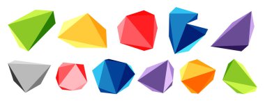 3d düşük poli üçgen tasarım elementleri