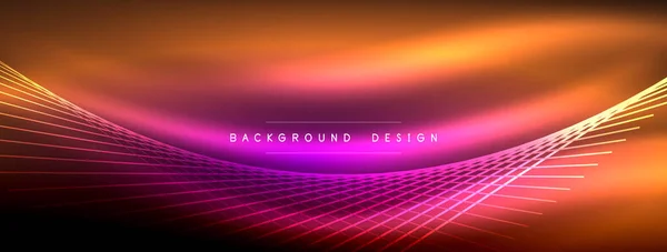 Neonové Světelné Vektory Zářivé Barvy Elegantní Linie Působivý Design Inspirovaný — Stockový vektor