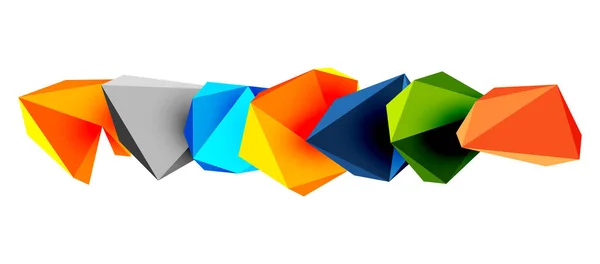 Χαμηλό Πολυ Τριγωνικό Σχεδιασμό Στοιχεία Για Γεωμετρική Έννοια Banner Φόντο — Διανυσματικό Αρχείο
