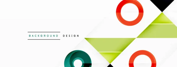 Triángulos Coloridos Círculos Fondo Abstracto Diseño Para Papel Pintado Banner — Vector de stock