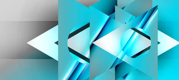Trendy Minimal Geometric Composition Abstract Background Shadow Lines Lights Glossy — 图库矢量图片