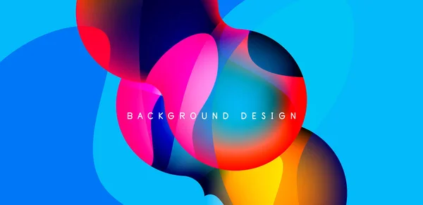 Spheres Circles Abstract Background Trendy Colorful Design Vector Illustration Wallpaper — Archivo Imágenes Vectoriales