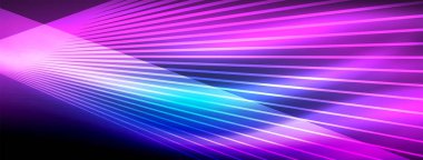 Neon ışıklı çizgi vektörleri: canlı renkler, parlak çizgiler. Neon tabelalardan esinlenerek büyüleyici bir tasarım. Web siteleri, reklamlar ve daha fazlası için elektrik enerjisi