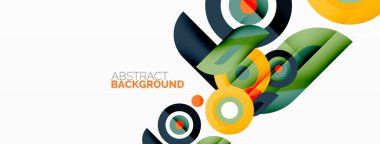 Duvar kağıdı, afiş, arkaplan için halkalar ve daireler geometrik soyut arkaplan